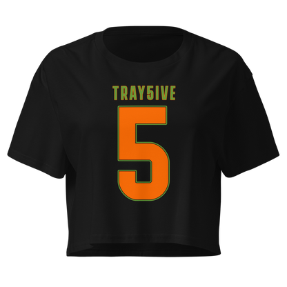 Travian Brown | Jersey Style Crop Top