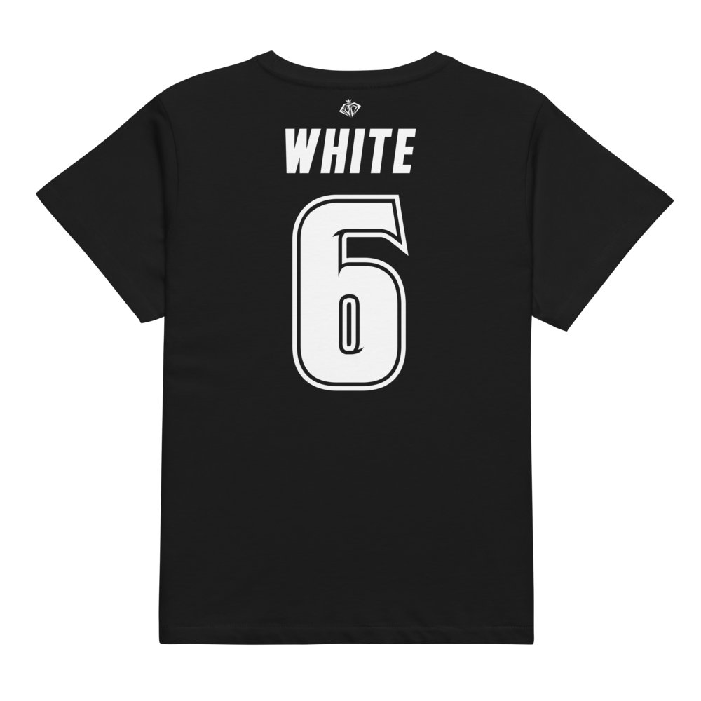 Sarah White | Black & White Women’s High-Waisted Tee
