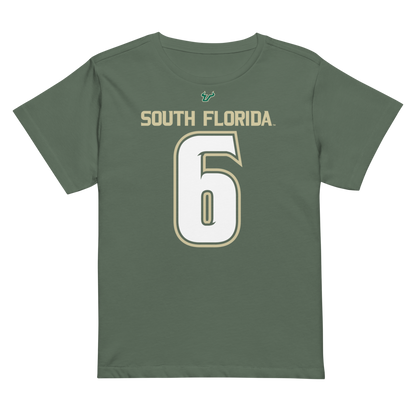 Sarah White | Jersey-Style Women’s High-Waisted Tee