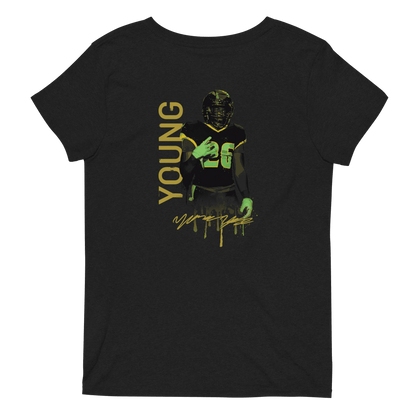 Yasias Young | Mural & Patch V-neck T-shirt - Clutch - Clothing
