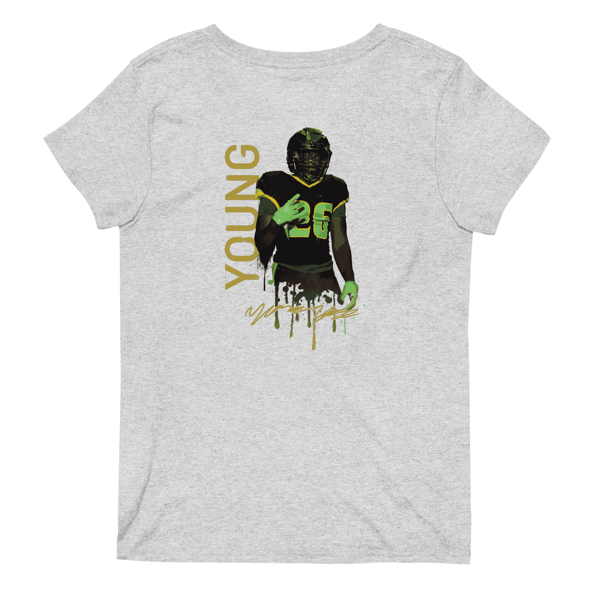 Yasias Young | Mural & Patch V-neck T-shirt - Clutch - Clothing